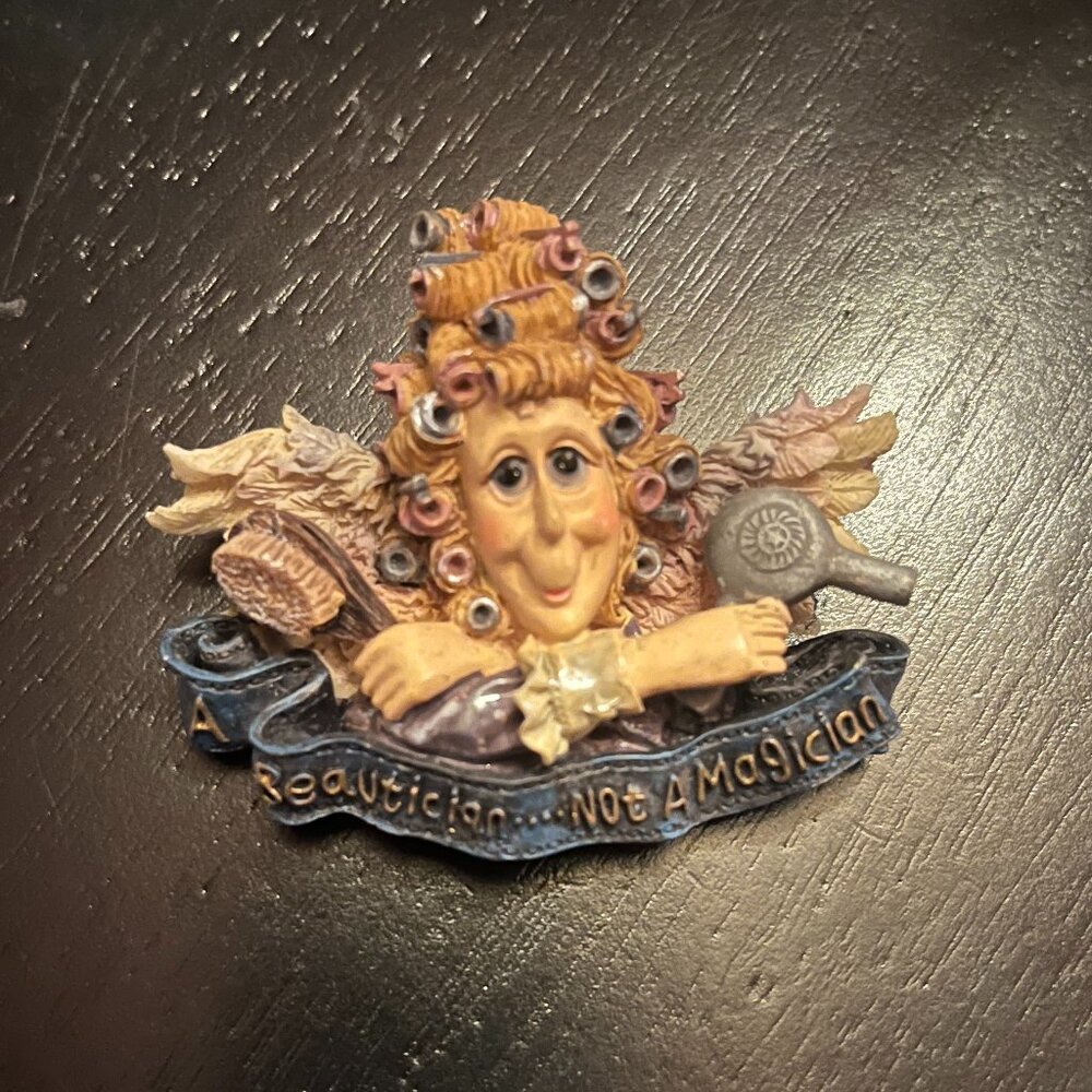 Vintage She's a Beautician Not a Magician TBC 1997 Brooch Pin